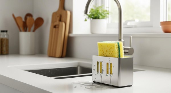Le porte éponge : un accessoire pratique pour une cuisine bien organisée